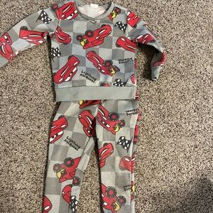 Kids Lightning McQueen Matching Set - Gray and Red